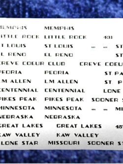 No# 8009 RI Observation Car Decals