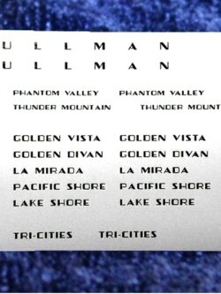 No# 8010 RI Lounge Car Decals